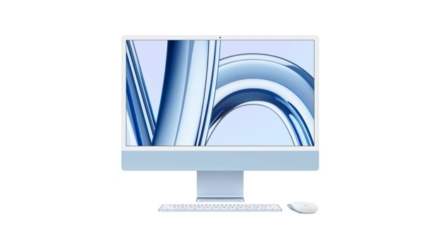 iMac 24" Retina 4,5K, M3 (8C CPU, 10C GPU, 2023), 8 ГБ, 256 ГБ SSD, синий